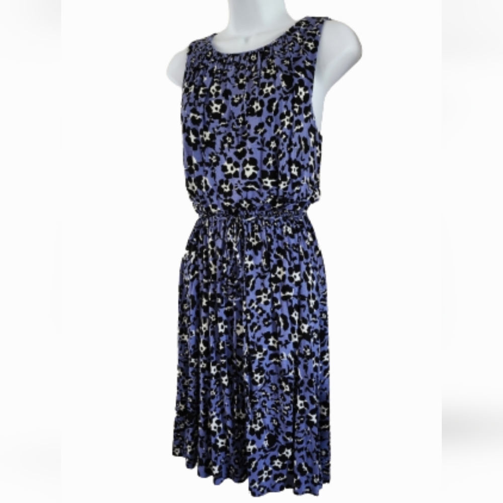 Ann Taylor Loft Blue Floral Dress
